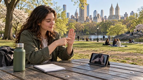 Sign language app: learn ASL through interactive video tutorials